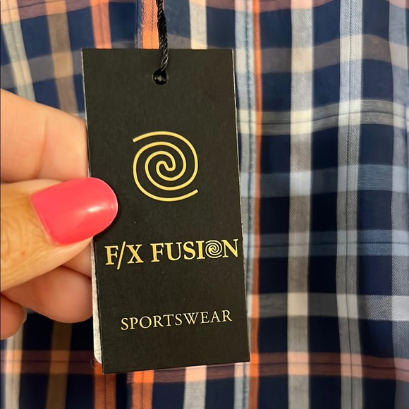 Men's Navy and Red Checkered Shirt - Picture 4 of 6